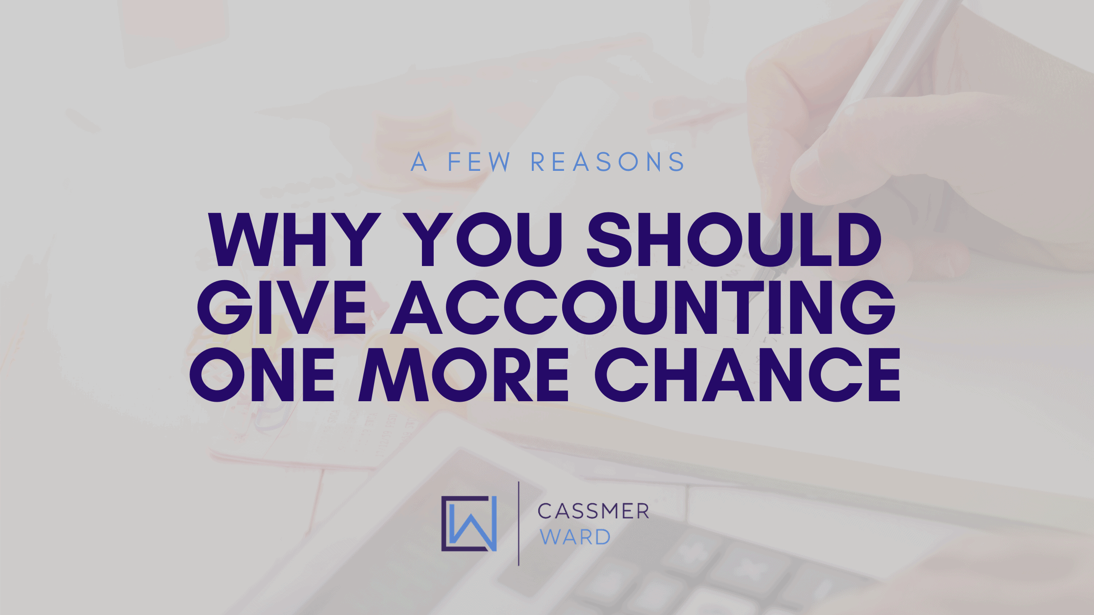 give accounting one more chance