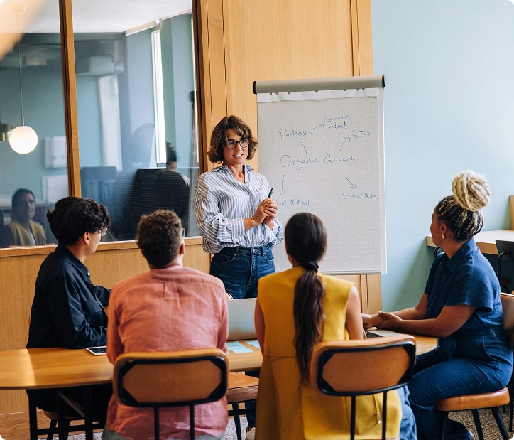 small business team working together comfortably